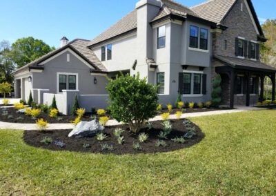 Landscaping at sidewalk
